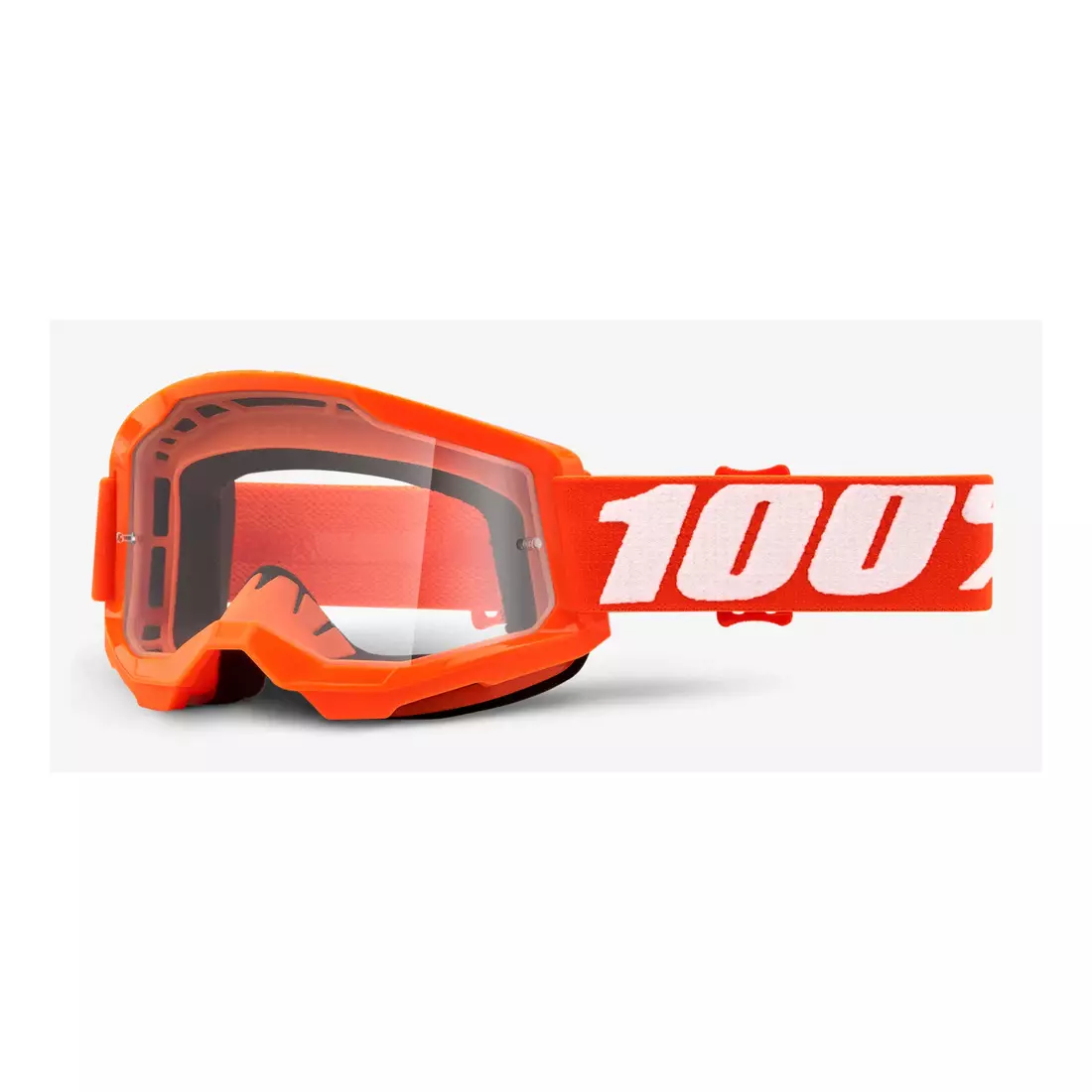 100% Kerékpáros szemüveg STRATA 2 (átlátszó anti-fog lencse, LT 88%-92%) orange STO-50421-101-05