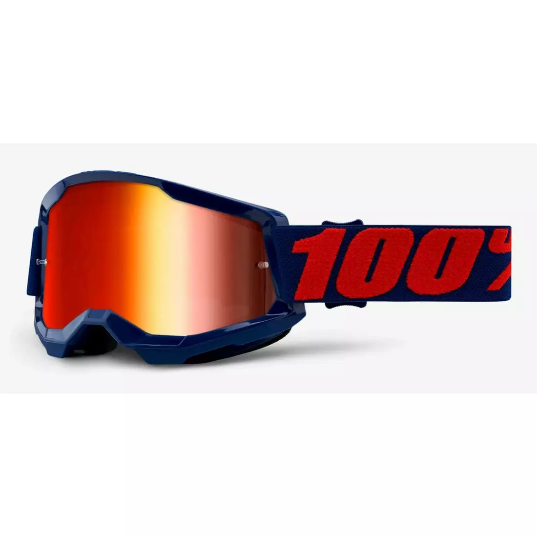 100% kerékpár szemüveg STRATA 2 (tükrözött piros Anti-Fog lencse, LT 38%+/-5%) masego STO-50421-251-09