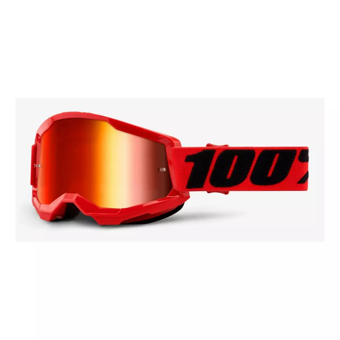100% kerékpár szemüveg STRATA 2 (tükrözött piros Anti-Fog lencse, LT 38%+/-5%) red STO-50421-251-03