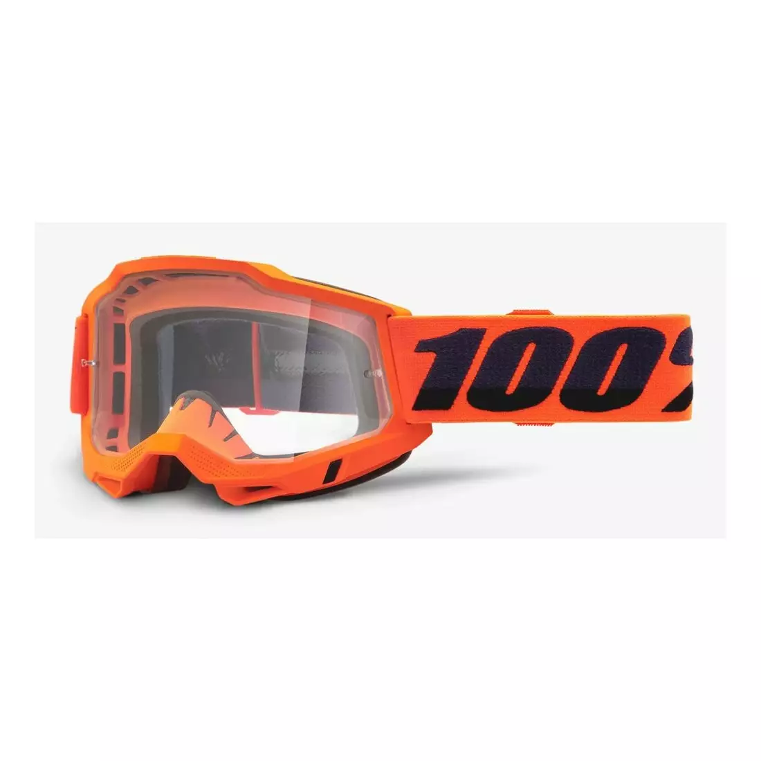 100% kerékpáros szemüveg ACCURI 2 (tiszta Anti-Fog lencse, LT 88%-92%) orange STO-50221-101-05