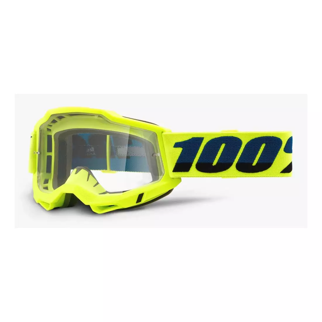 100% kerékpáros szemüveg ACCURI 2 (tiszta Anti-Fog lencse, LT 88%-92%) yellow STO-50221-101-04