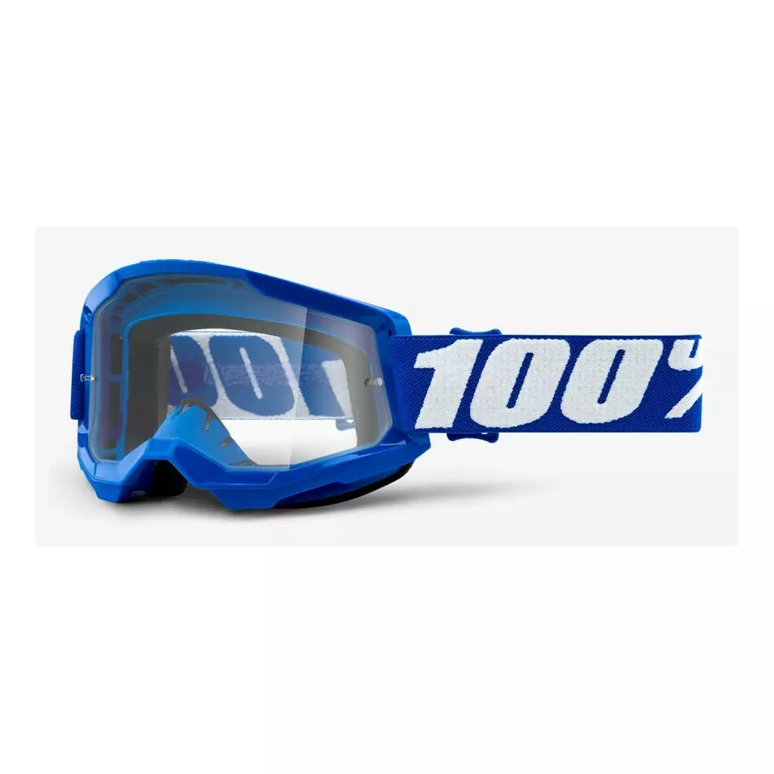 100% kerékpáros szemüveg STRATA 2 (tiszta Anti-Fog lencse, LT 88%-92%) blue STO-50421-101-02