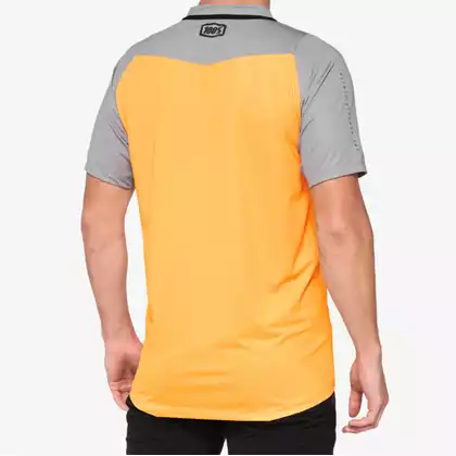 100% CELIUM férfi kerékpáros mez, orange grey 