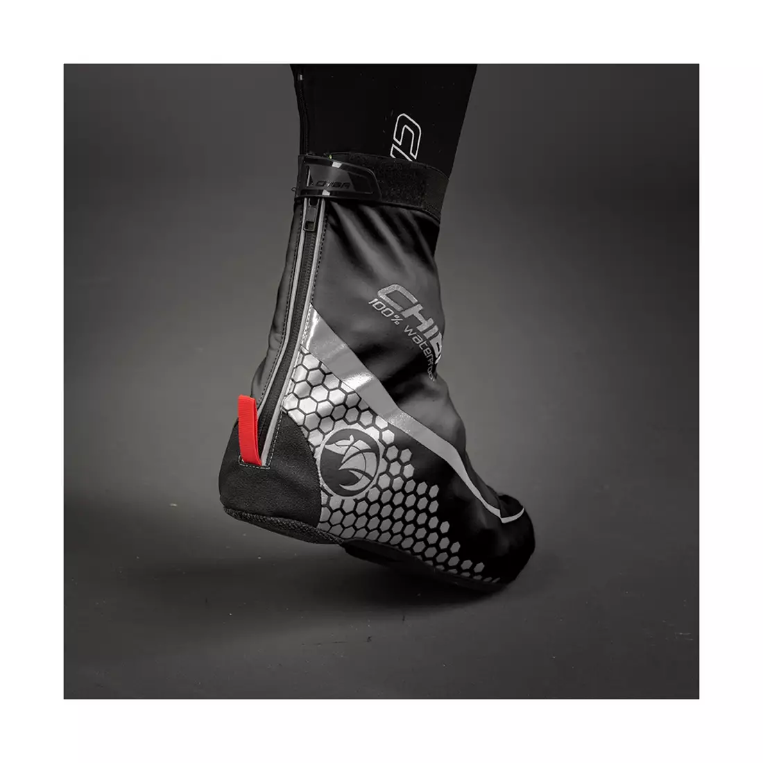 CHIBA RACE UBERSCHUH esővédő kerékpáros cipőkhöz, fekete 31479 