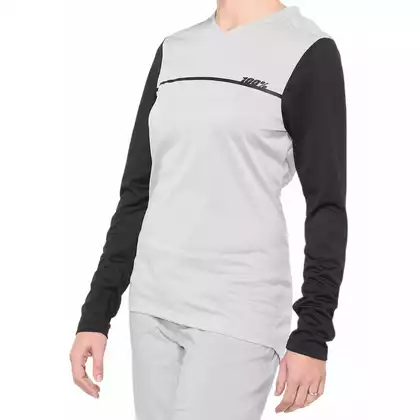 Koszulka damska 100% RIDECAMP Womens Longsleeve Jersey długi rękaw grey black roz. L (NEW 2021) STO-44402-245-12