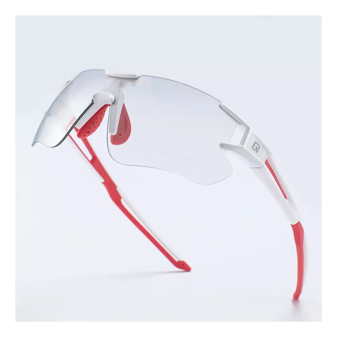 Rockbros 10126 kerékpár / sport szemüveg fotokróm fehér-piros színnel
