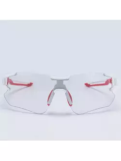 Rockbros 10126 kerékpár / sport szemüveg fotokróm fehér-piros színnel