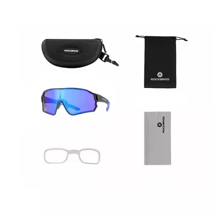 Rockbros 10138 Polarizált kerékpáros / sport szemüveg, fekete-kék