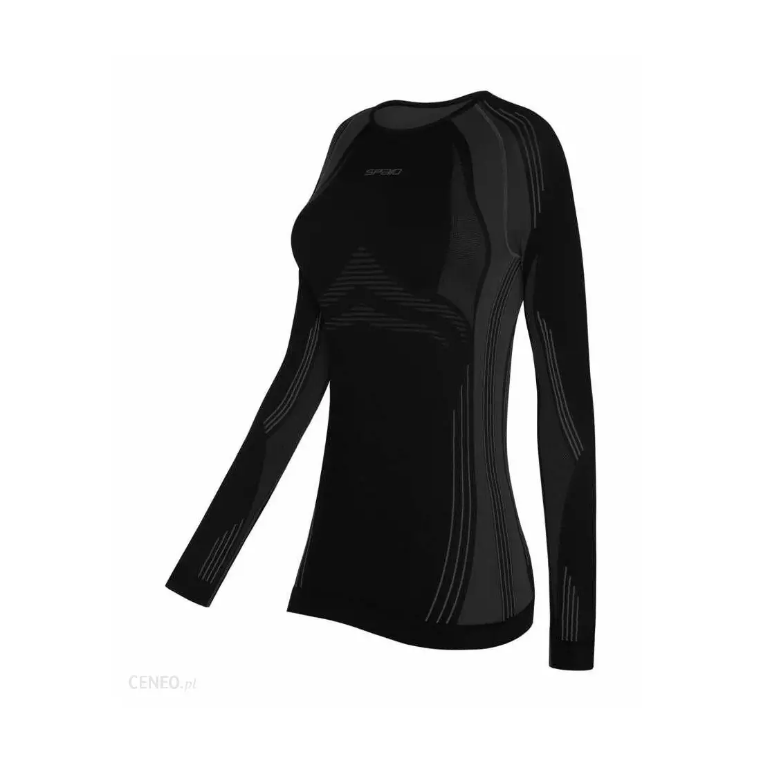 SPAIO termoaktív fehérnemű, női póló POWERFUL fekete-szürke