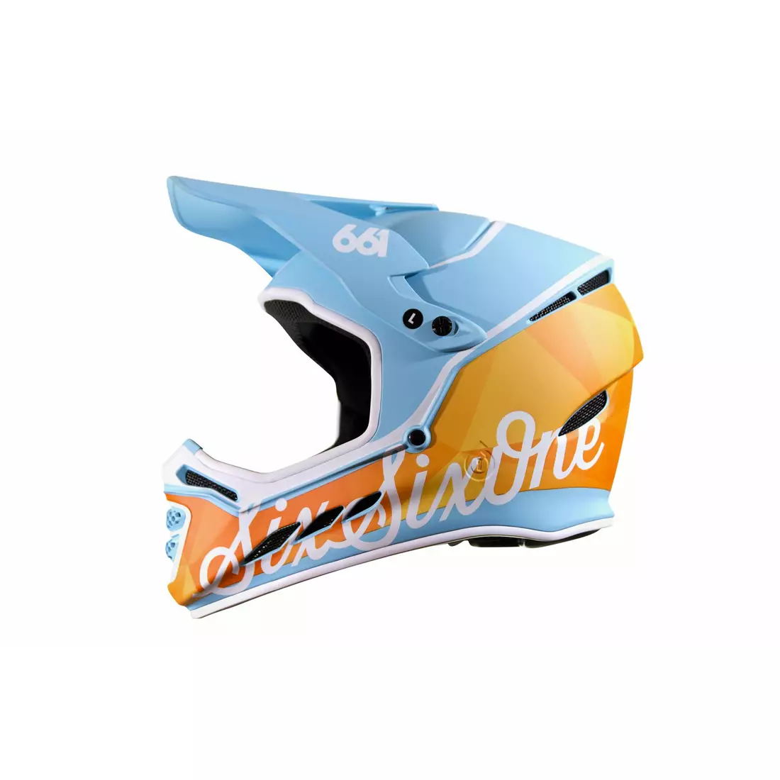 SisSixOne 661 RESET GEO BLORANGE MIPS Kerékpáros sisak fullface kék-narancs 