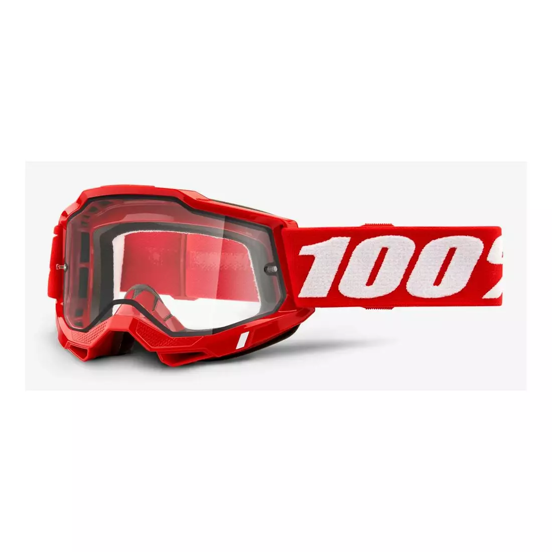 100% kerékpáros szemüveg ACCURI 2 ENDURO MOTO RED (Átlátszó dupla üvegezés) 1STO-50221-501-03