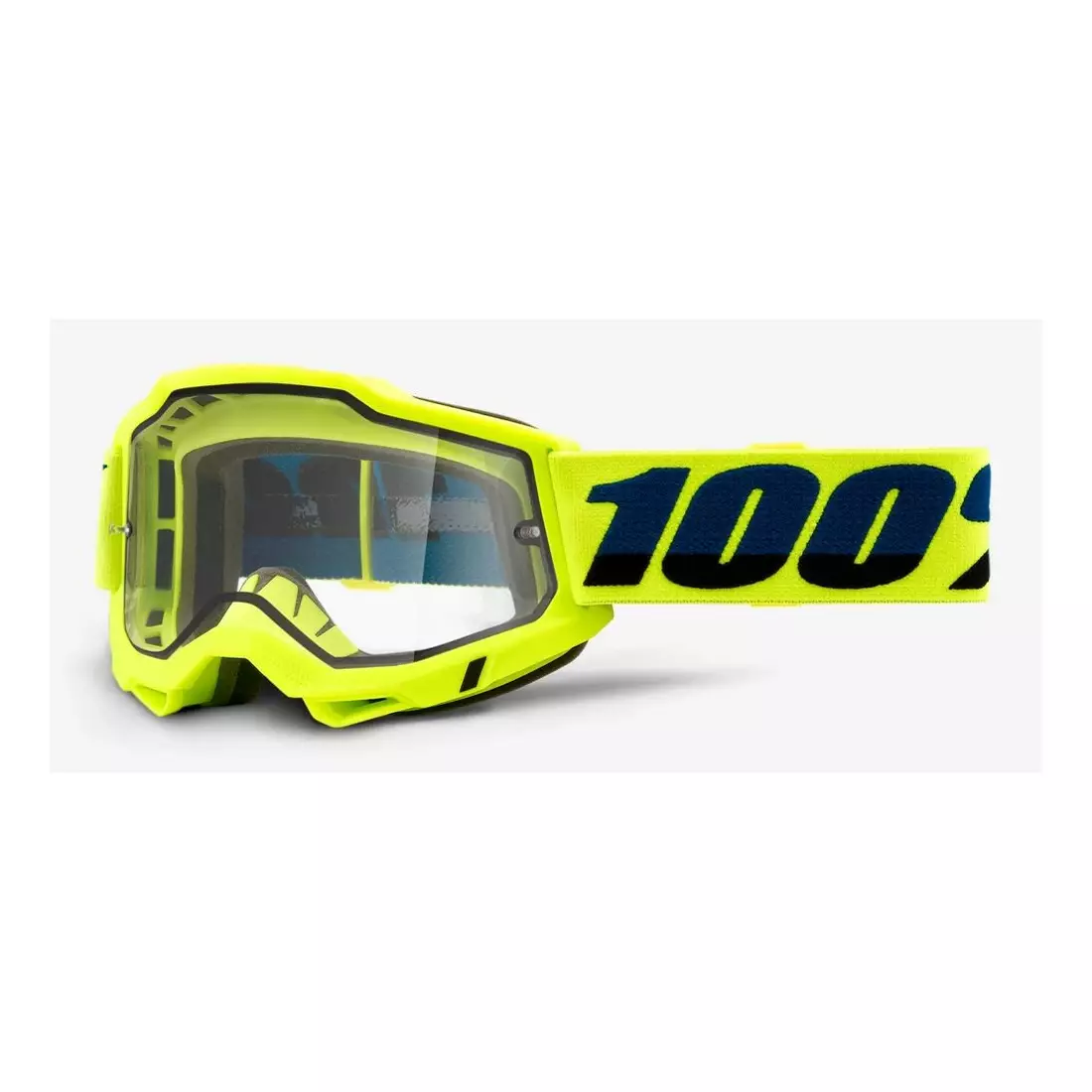 100% kerékpáros szemüveg  ACCURI 2 ENDURO MOTO YELLOW (Átlátszó dupla üvegezés) 1STO-50221-501-04