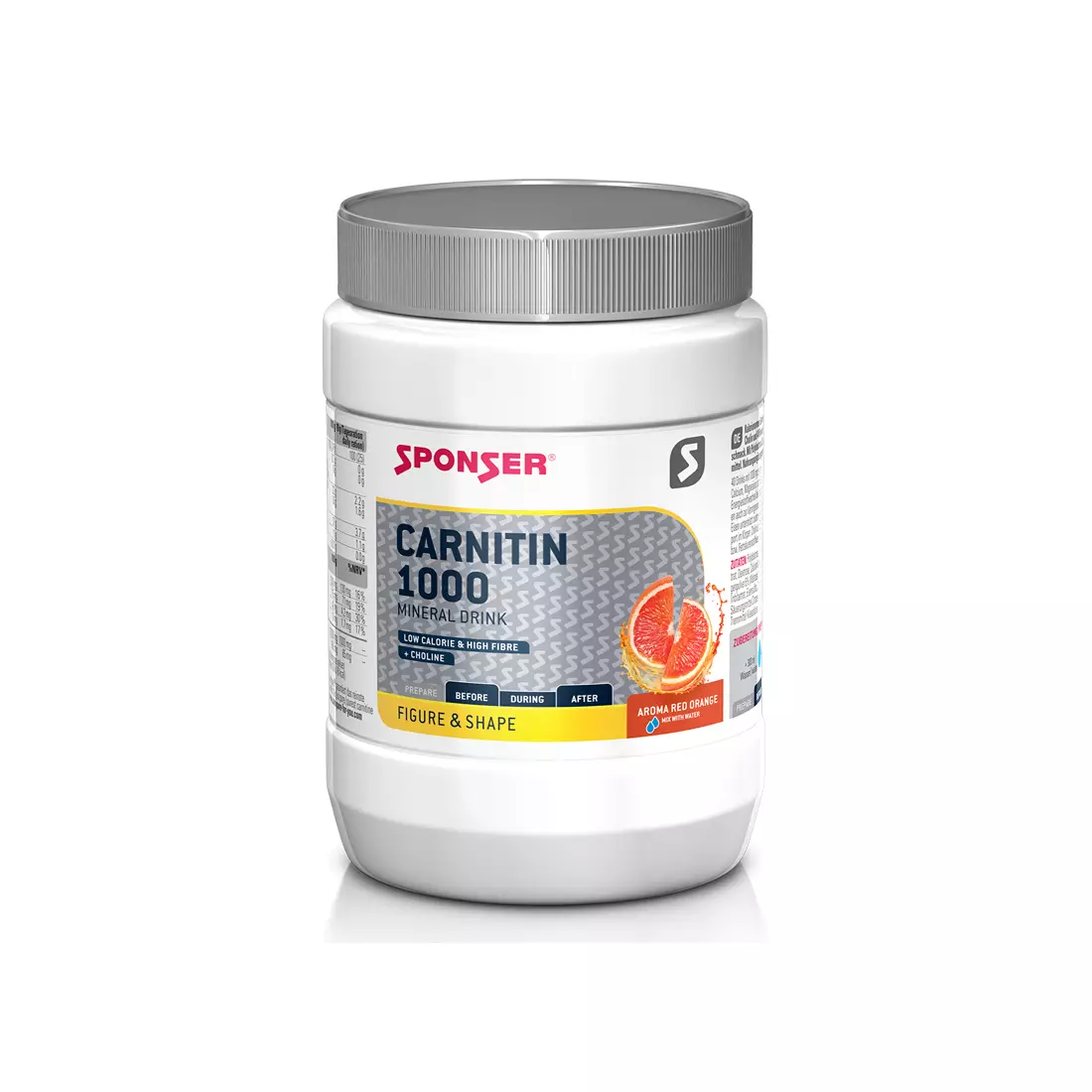 Alacsony kalóriatartalmú ital SPONSER L-CARNITIN 1000 piros narancs - doboz 400g 