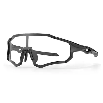 Rockbros 10181 kerékpár / sport szemüveg fotokróm fekete színnel