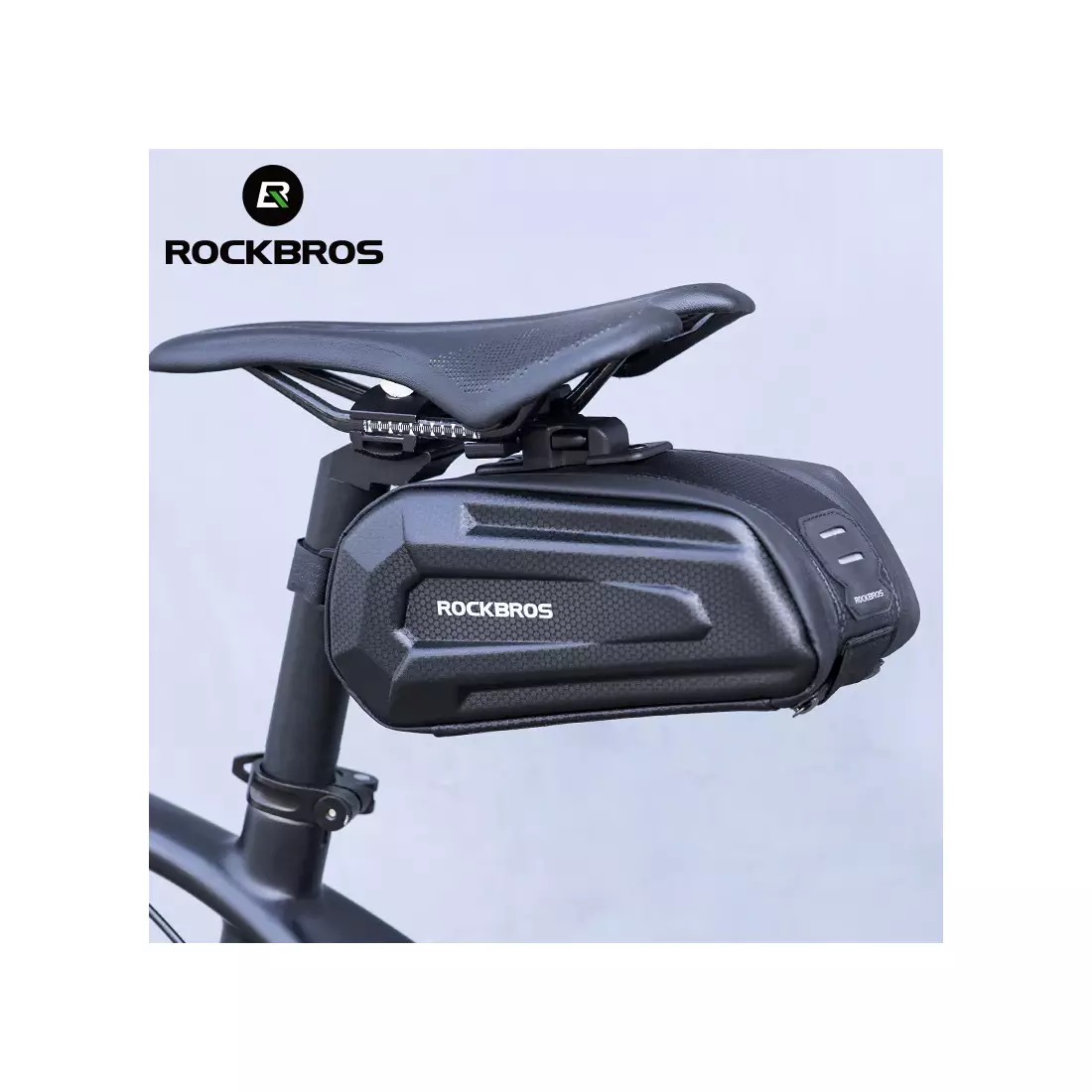 Rockbros Hard Shell kerékpáros nyeregtáska klipszel 1,5l fekete B69