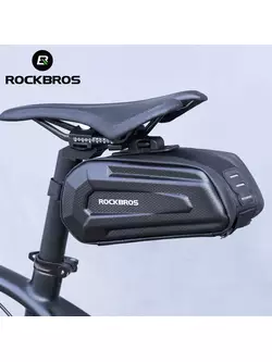 Rockbros Hard Shell kerékpáros nyeregtáska klipszel 1,5l fekete B69