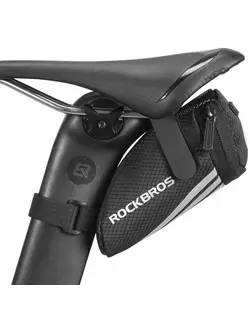 Rockbros Tépőzáras kerékpáros nyeregtáska, fekete C28-1