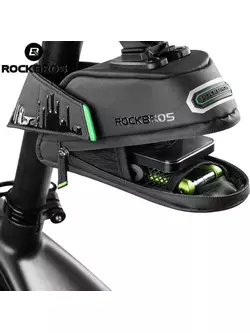 Rockbros kerékpáros nyeregtáska NAGY 1,5l, fekete C27-1