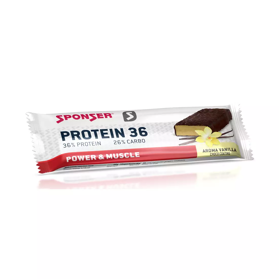 SPONSER PROTEIN 36 BAR fehérjeszelet vanília (doboz 25 db x 50g)