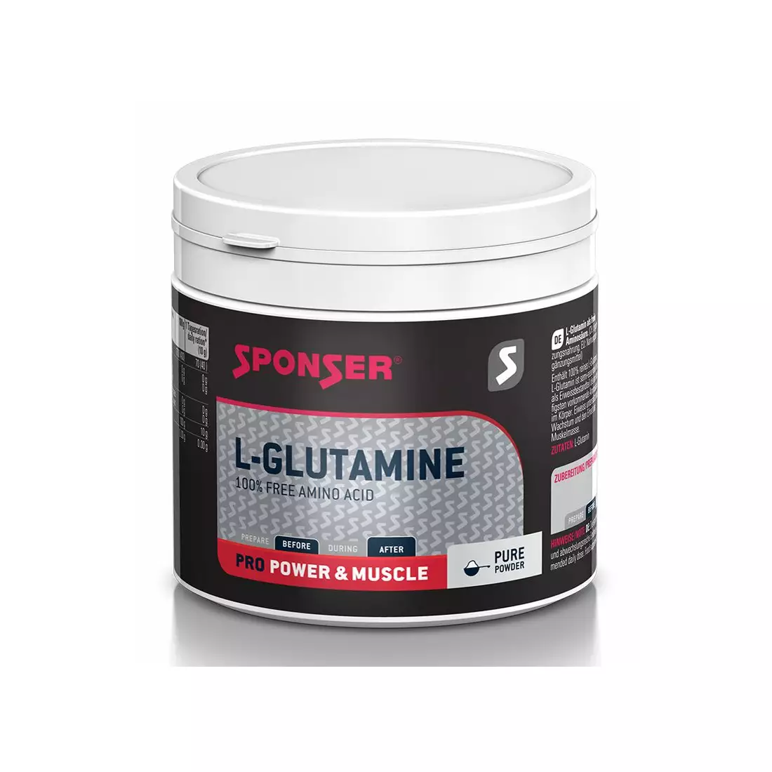 Tiszta glutamin SPONSER L-GLUTAMINE 100% PURE doboz 350g 