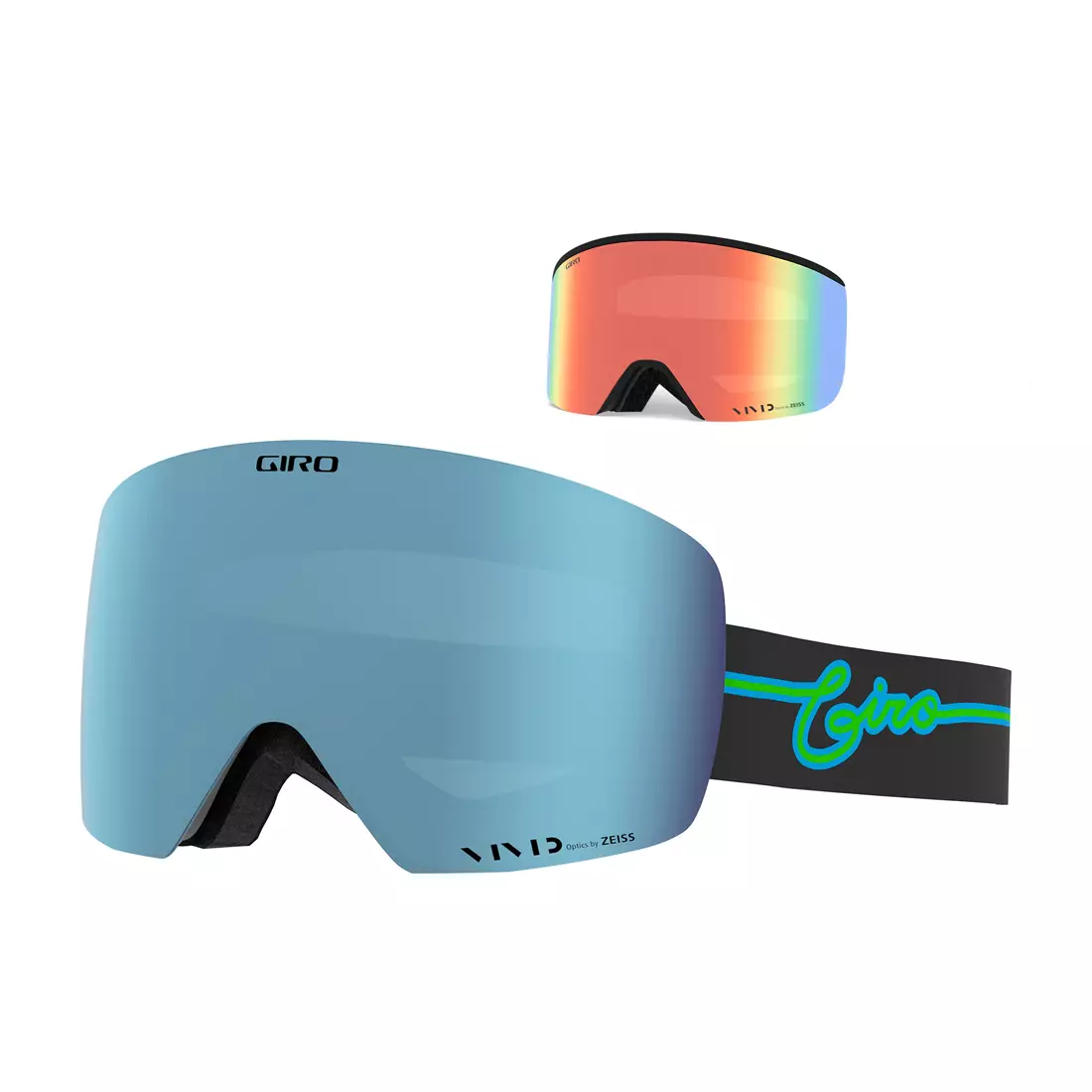 GIRO téli sí/snowboard szemüveg CONTOUR BLUE NEON LIGHTS (VIVID-Carl Zeiss ROYAL 16% S3 + VIVID-Carl Zeiss INFRAVÖRÖS 62% S1) GR-7119512