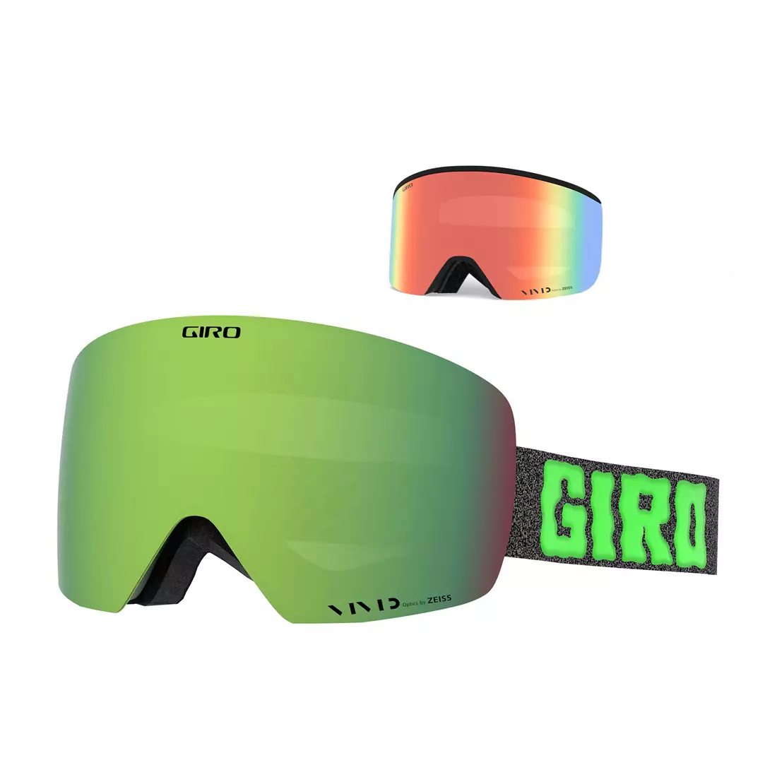GIRO téli sí/snowboard szemüveg CONTOUR GREEN COSMIC SLIME (VIVID-Carl Zeiss EMERALD 22% S2 + VIVID-Carl Zeiss INFRARED 62% S1) GR-7119486