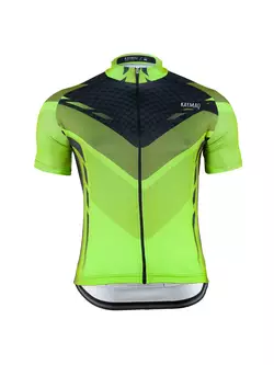 KAYMAQ DESIGN M37 tricou de bărbați pentru ciclism, mânecă scurtă, zöld fluor