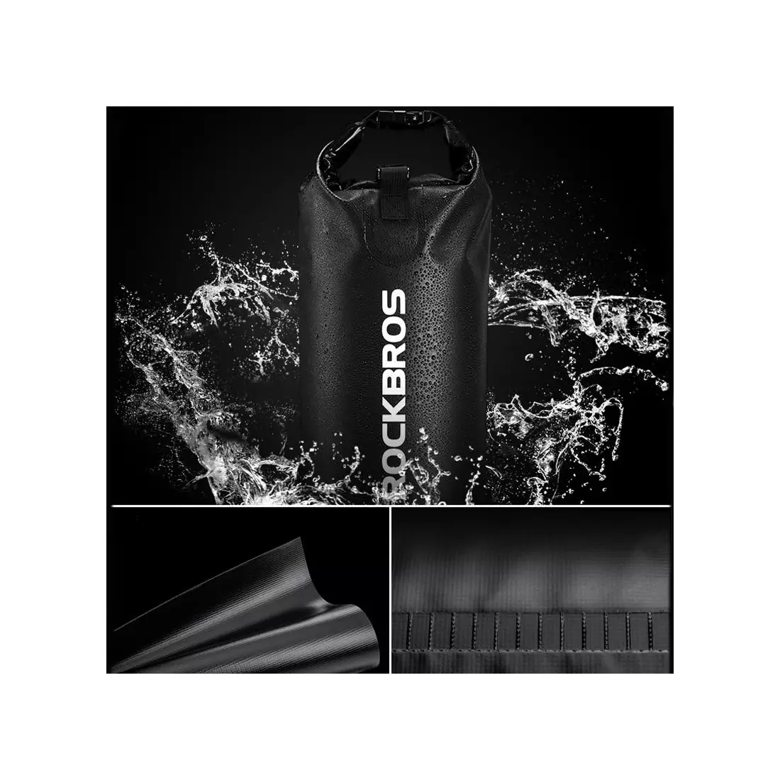 Rockbros vízálló hátizsák / táska 10l ST-004BK fekete