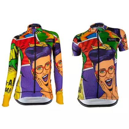 [Zestaw] KAYMAQ DESIGN W26 damska koszulka rowerowa krótki rękaw + KAYMAQ DESIGN W26 damska bluza rowerowa