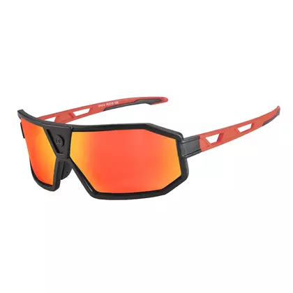 Rockbros SP214BK Polarizált kerékpáros / sport szemüveg, fekete és piros