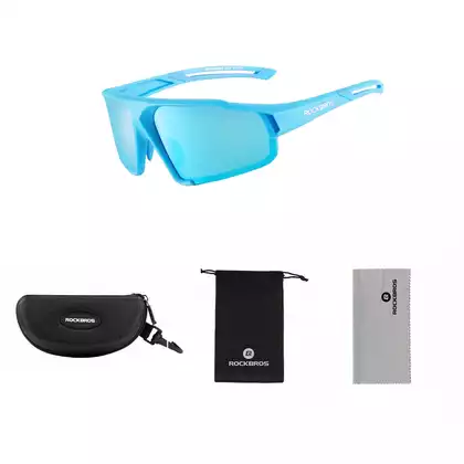 Rockbros SP216BB Polarizált kerékpáros / sport szemüveg, kék