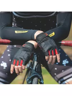 Rockbros kerékpáros kesztyű rövid ujj, fekete-piros S169BR