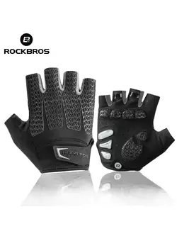 Rockbros kerékpáros kesztyű rövid ujj fekete-szürke S169BGR