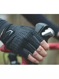Rockbros kerékpáros kesztyű rövid ujj fekete-szürke S169BGR