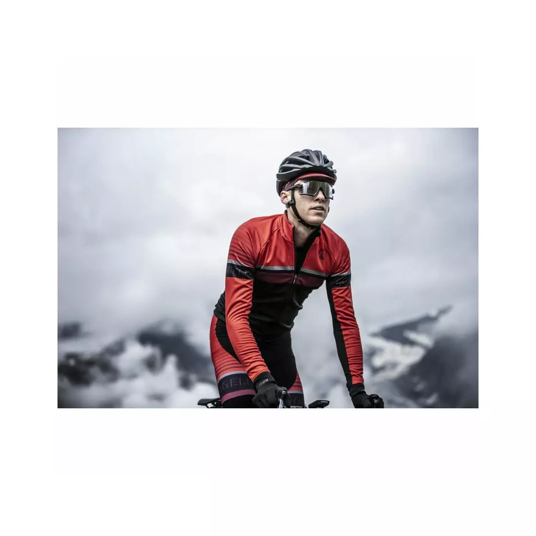 ROGELLI Férfi kerékpáros kabát HERO fekete és piros