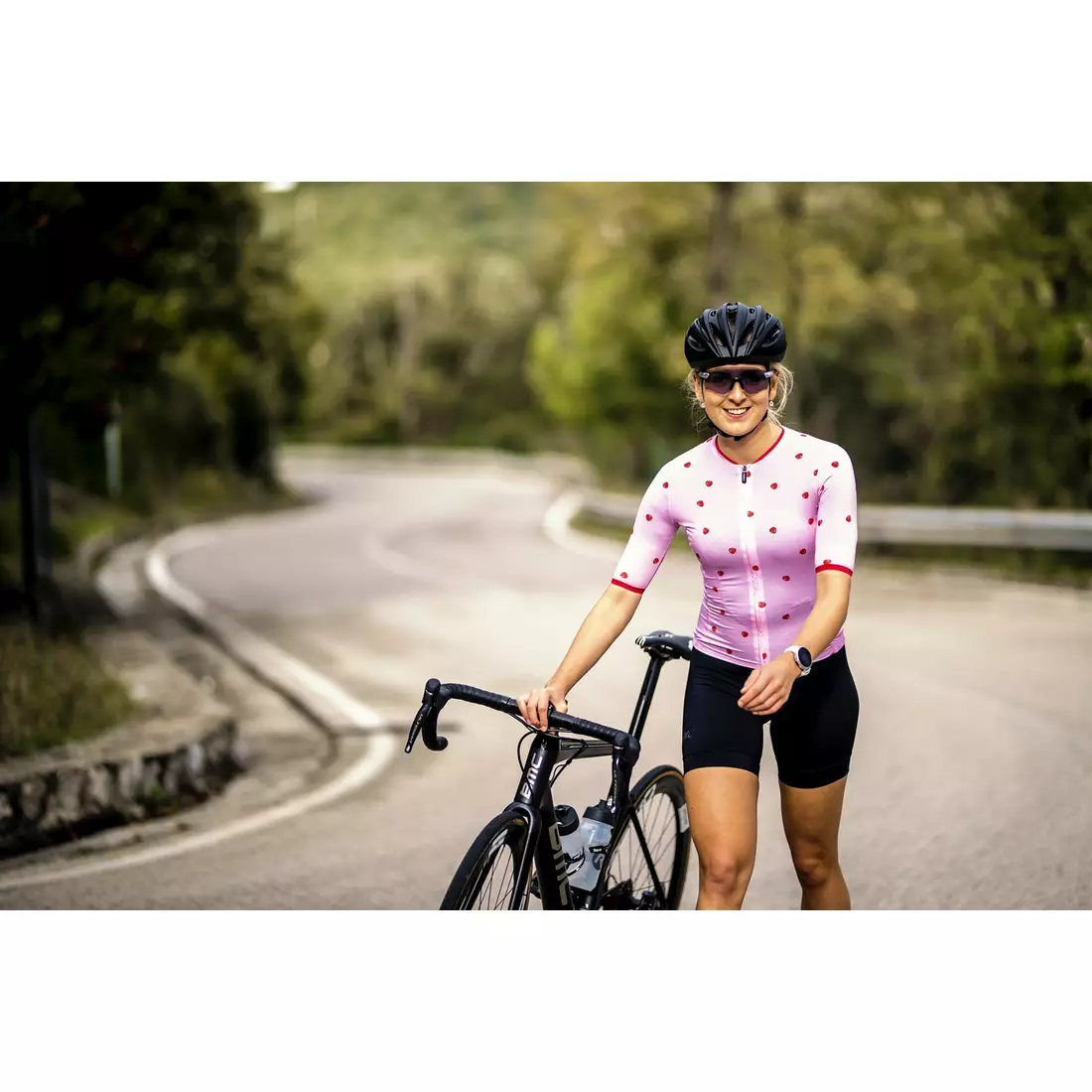 ROGELLI Női kerékpáros mez FRUITY rózsaszín