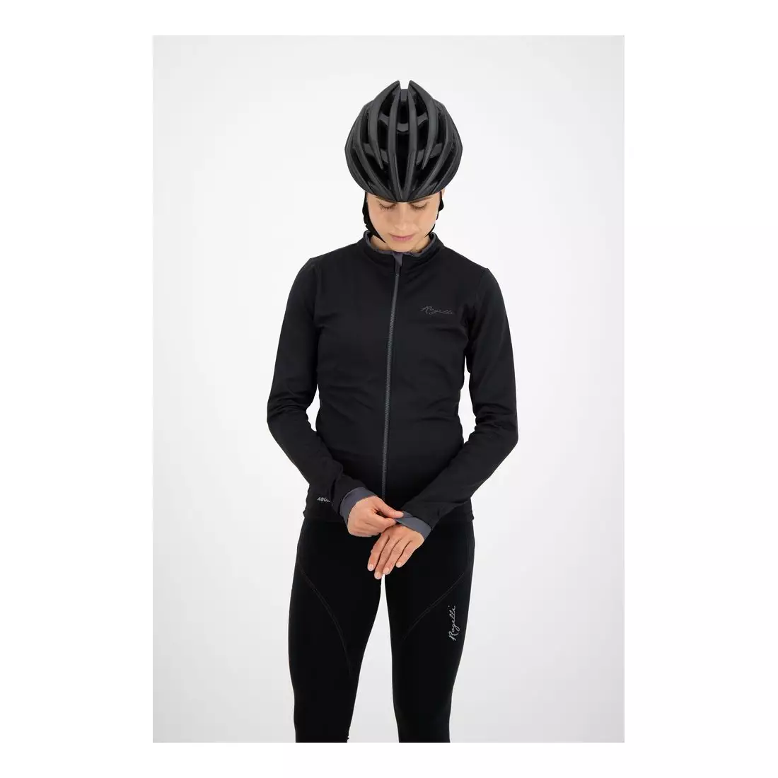 ROGELLI Női kerékpáros pulóver ESSENTIAL- fekete