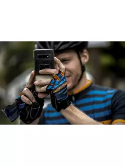 ROGELLI férfi kerékpáros kesztyű STRIPE blue/orange 006.312