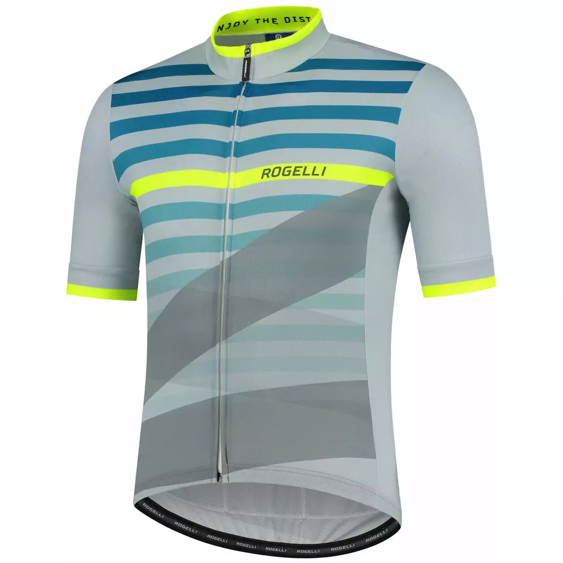 ROGELLI férfi kerékpáros póló STRIPE grey/green 001.101