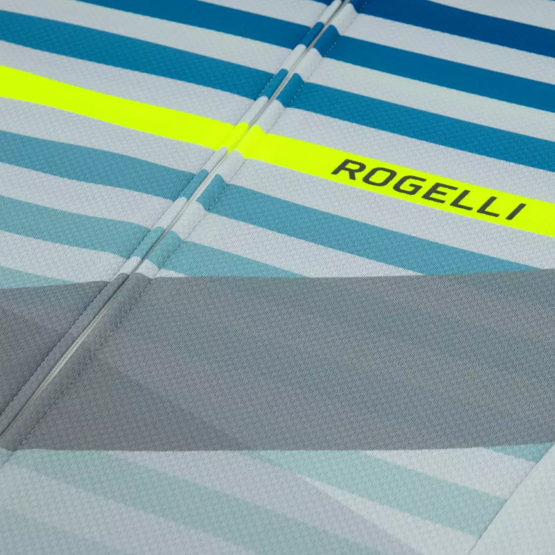 ROGELLI férfi kerékpáros póló STRIPE grey/green 001.101
