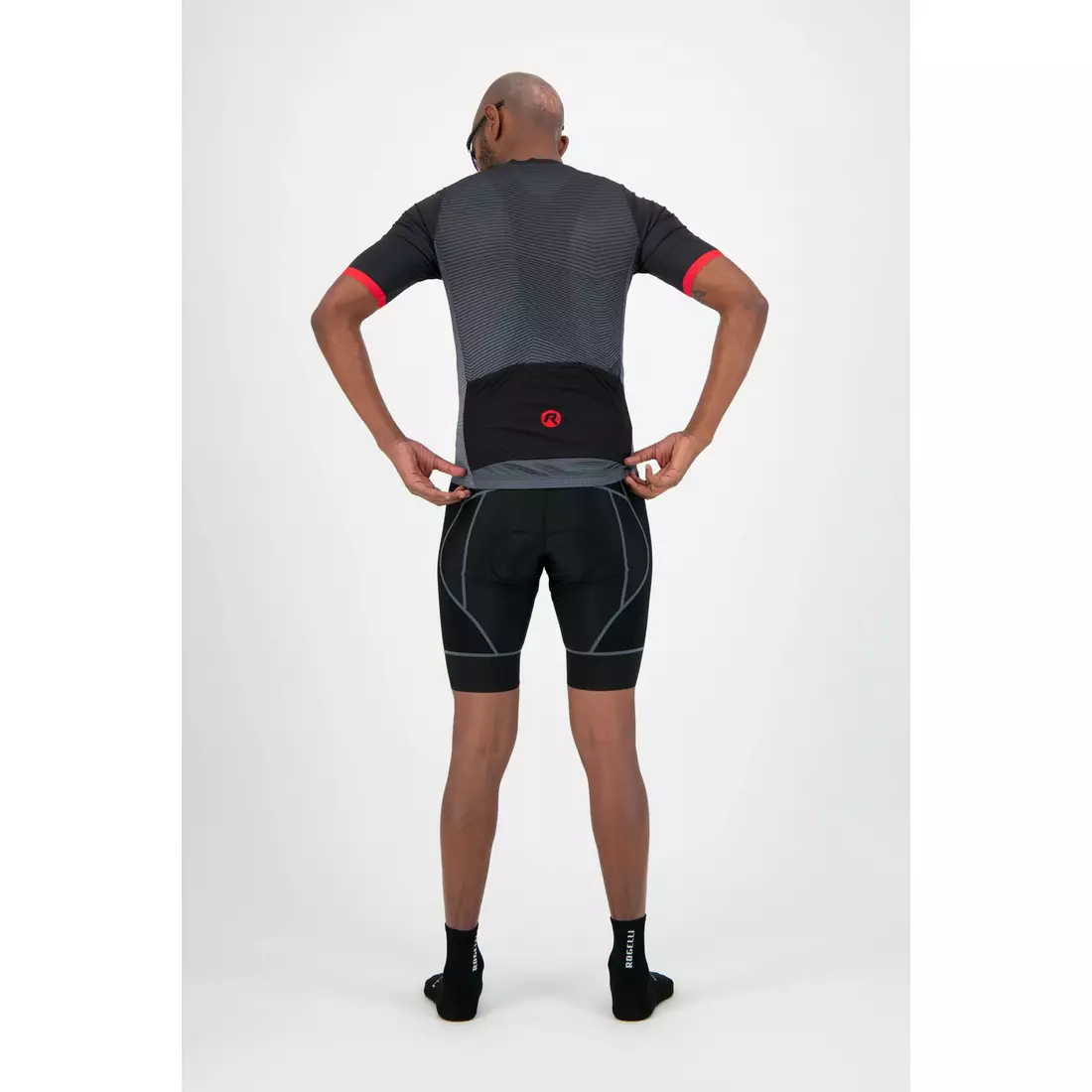 ROGELLI férfi kerékpáros póló VALOR black/red 001.038