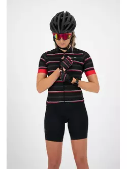 ROGELLI női kerékpáros kesztyű STRIPE red/black 