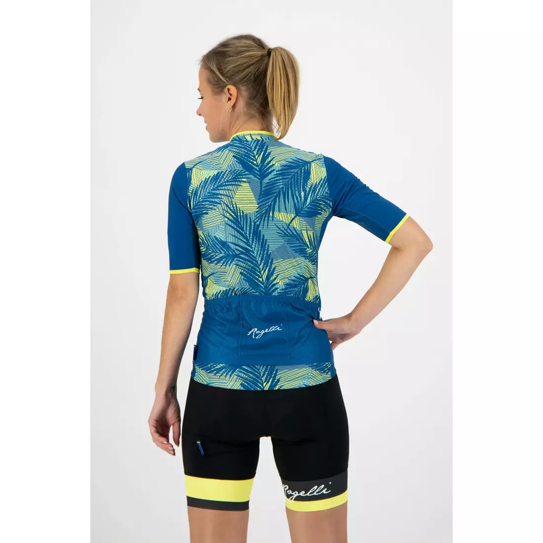 ROGELLI női kerékpáros mez LEAF turquoise 010.086