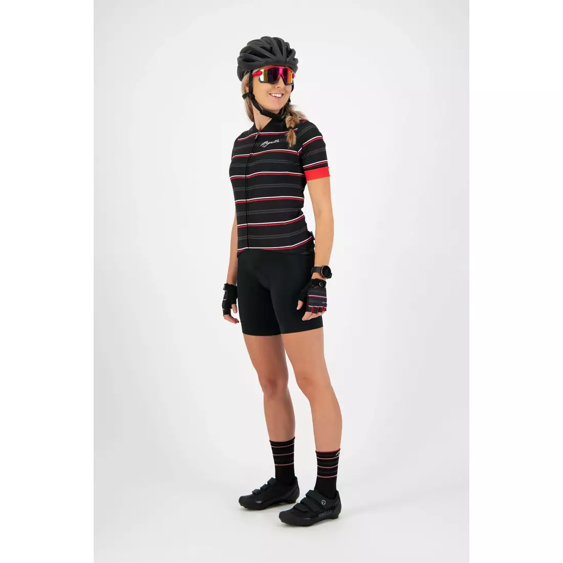 ROGELLI női kerékpáros mez STRIPE black 010.146