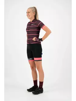 ROGELLI női kerékpáros mez STRIPE red/coral 010.149