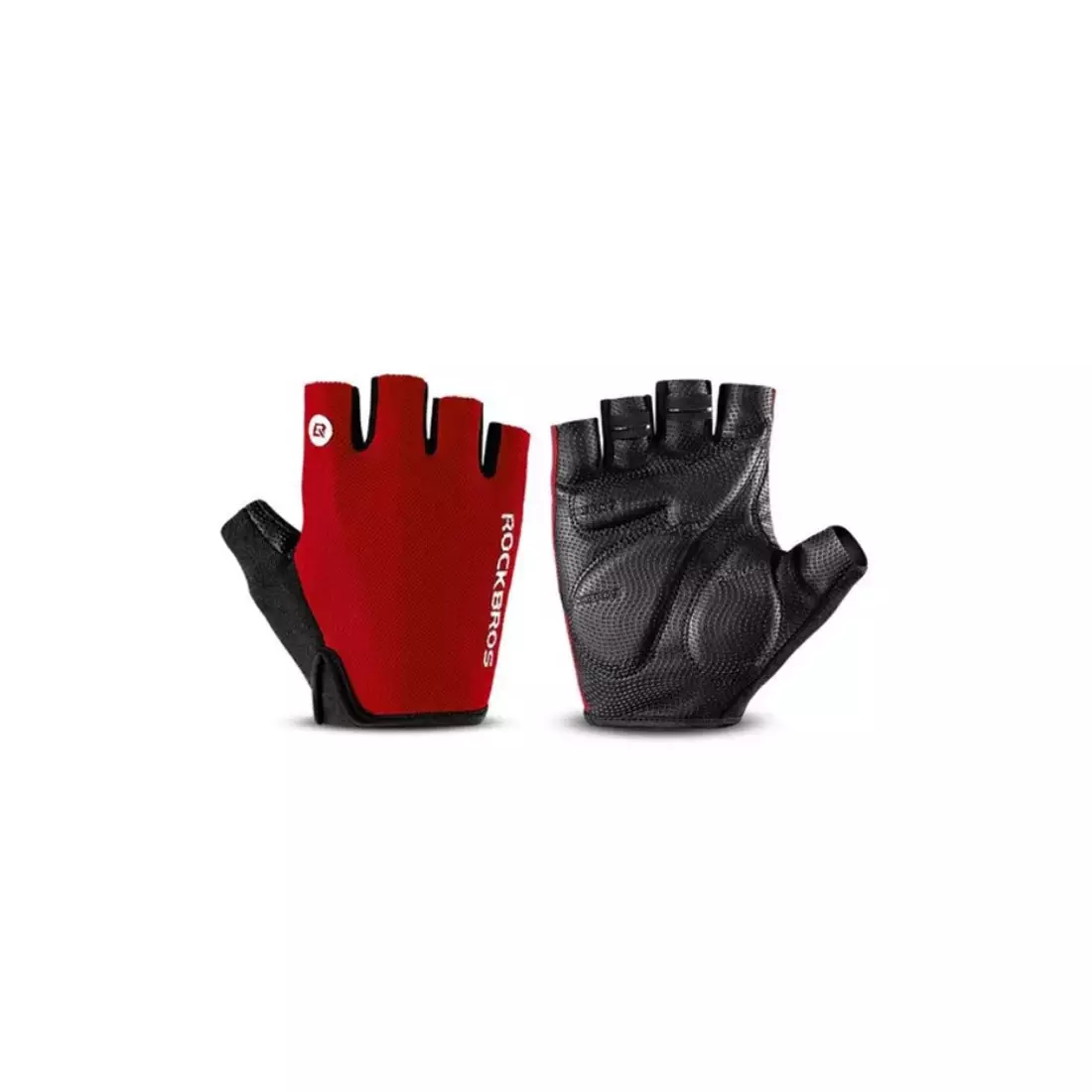 Rockbros kerékpáros kesztyű rövid ujj, fekete-piros S106R