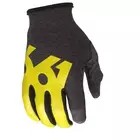661 kerékpáros kesztyű COMP black/yellow hosszú ujj