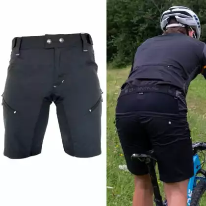 Biemme E-BIKE férfi kerékpáros rövidnadrág, fekete