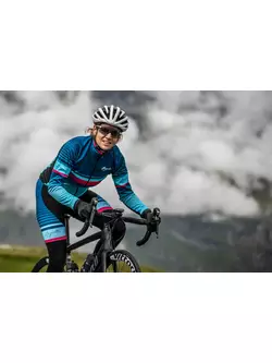 ROGELLI Női téli kerékpáros kabát IMPRESS kék-rózsaszín