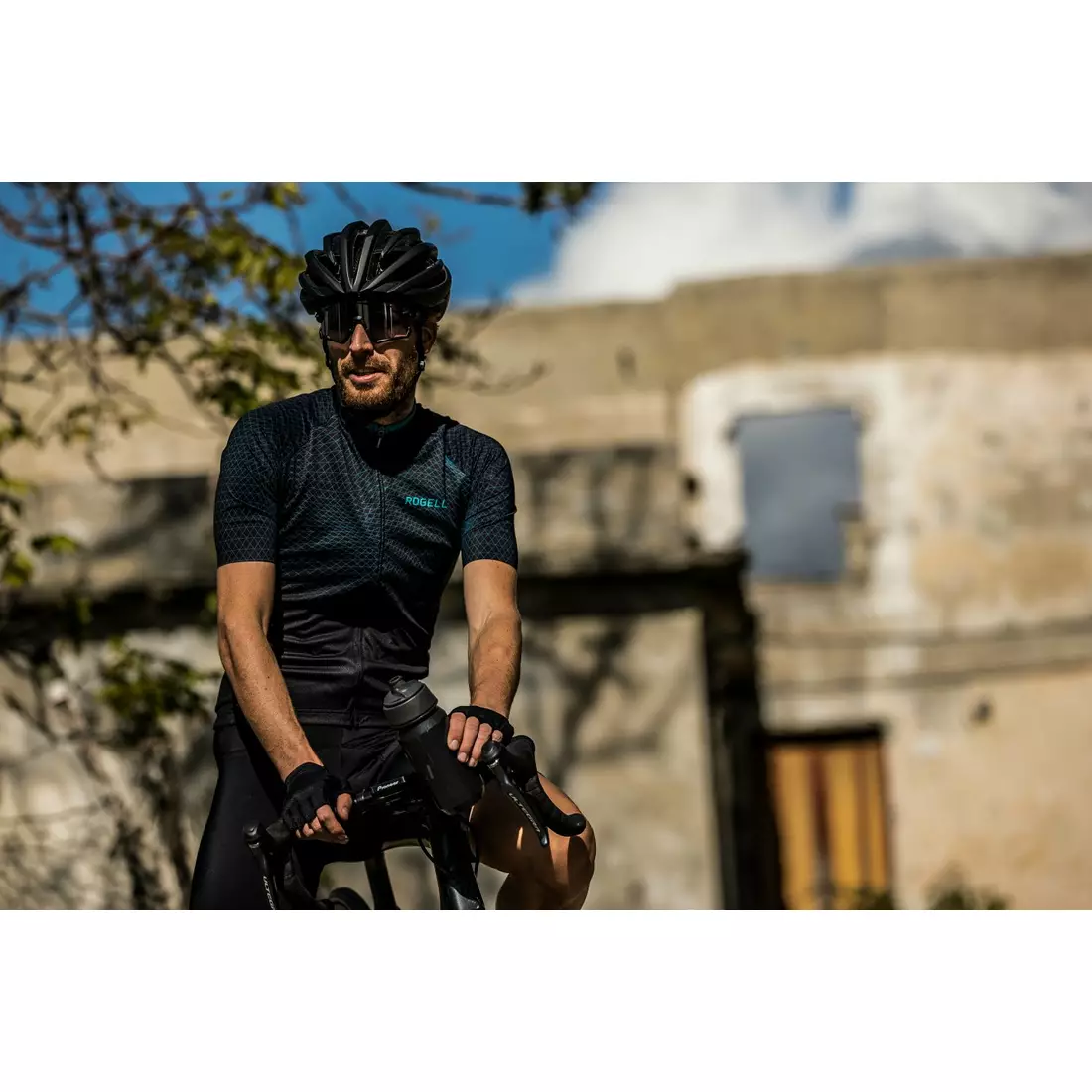 ROGELLI férfi kerékpáros póló WEAVE black/green 001.331